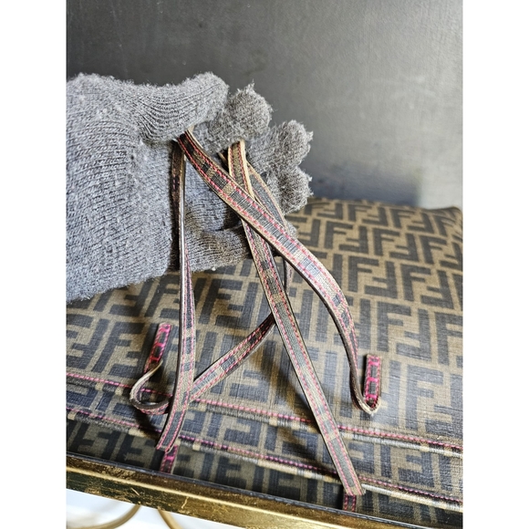 Fendi Zucca Coated Canvas Spalmati Roll Shopper Tote Brown - Picture 12 of 15